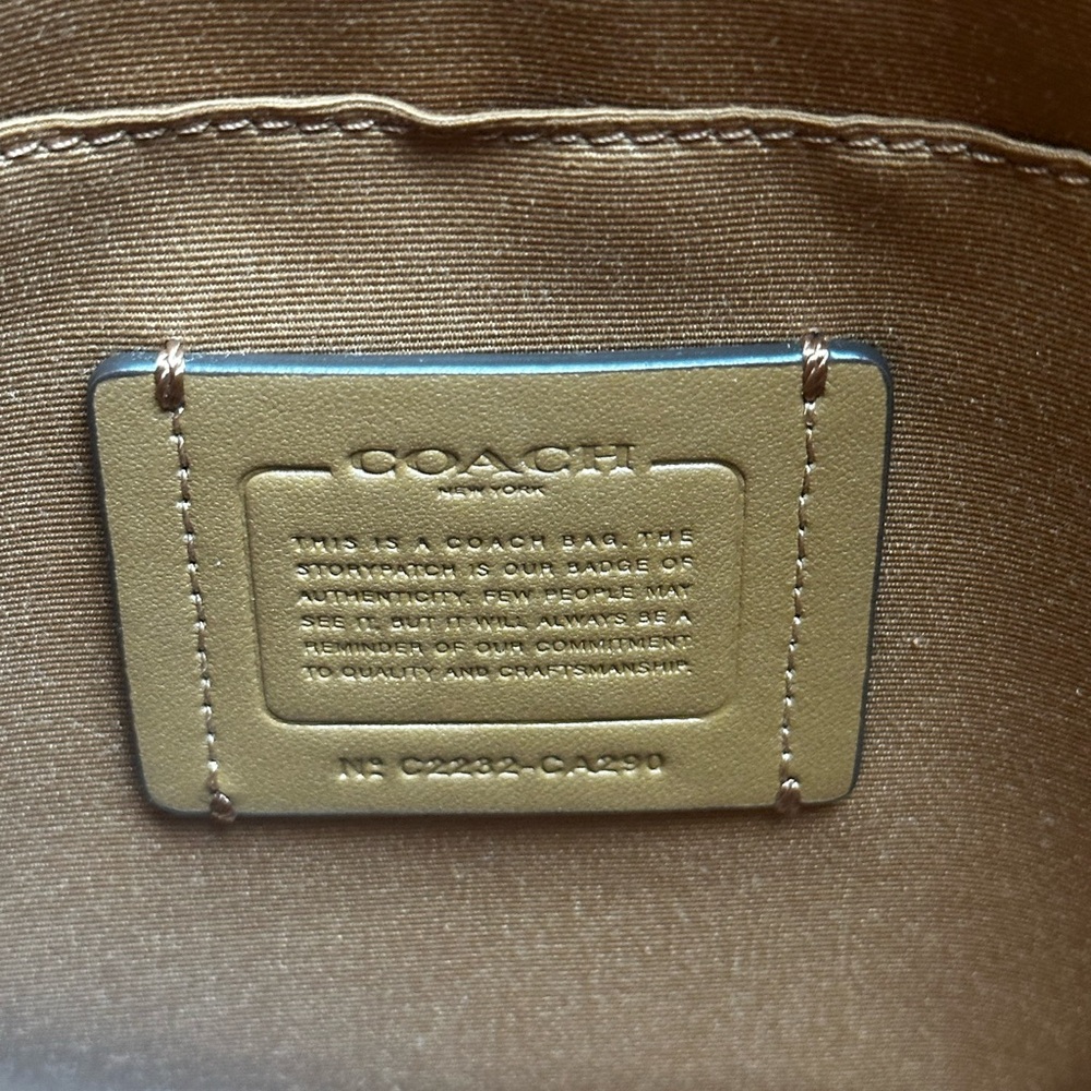 Coach Dempsey File Vibrant Orange Crossbody Bag - Picture 11 of 14